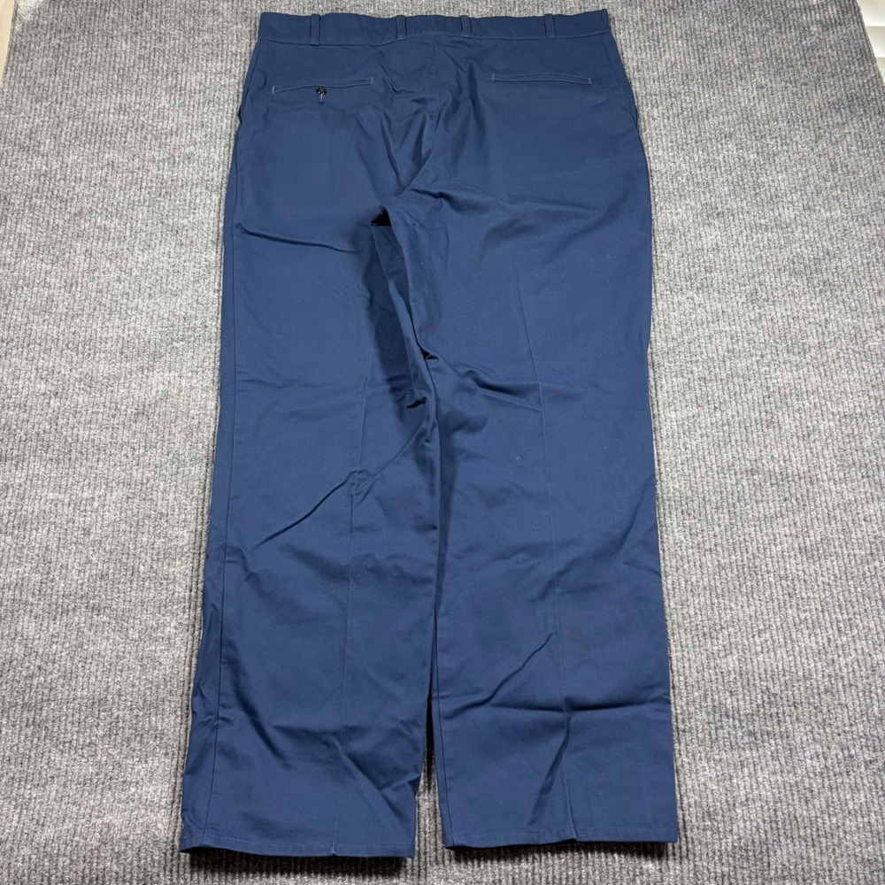 Vintage Roebucks Pants Mens 40x32 Sears Perma-Prest Navy Blue Work Full Fit